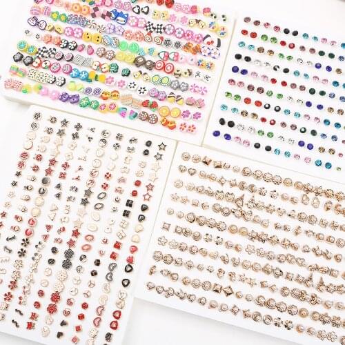 100pair 2 4 6mm mini Acrylic Fashion Earrings Set Women Jewelry Accessories Piercing Ball Stud Earring kit Bijouteria brincos