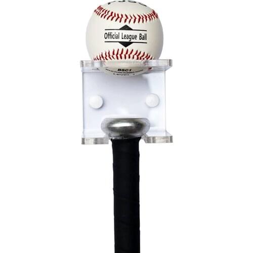 Wall Mounted Baseball Bat and Baseball Display Holder, Clear Acrylic Baseball Bat Wall Hanger, Hold 1 Bats and 1 Balls (1 Slot)