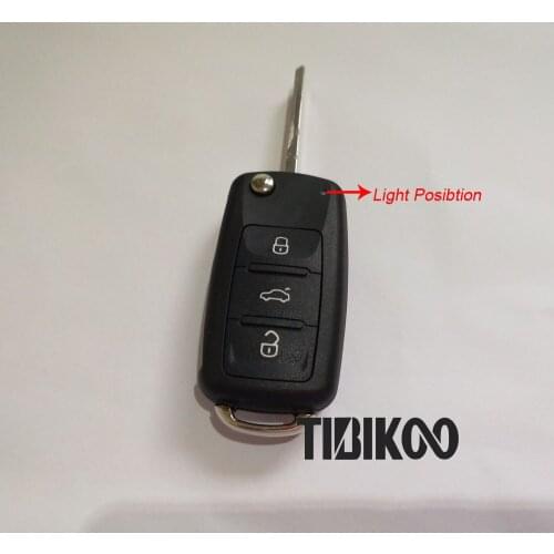 New!3 Buttons Folding Flip Remote Key Shell Case For VW new Tiguan.Golf Passat Bora New Jetta 202AD