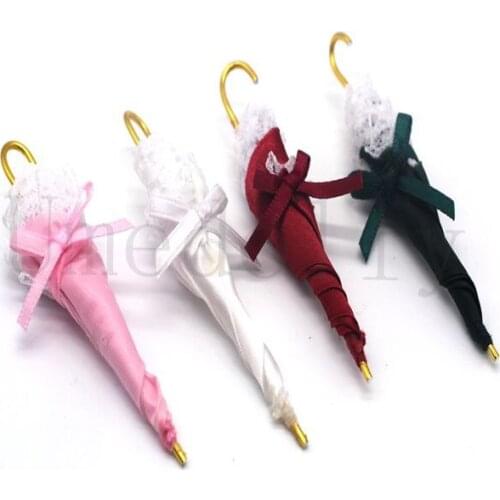 New Arrival 1PCS Cute Mini Umbrella 1/12 Dollhouse Miniature Funiture Decor Accessories Toy