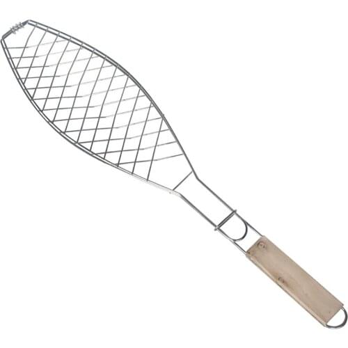 Roasting Fish Grilling Basket Vegetable with Folding Handle Flexible Nonstick BBQ Outdoor Portable Burger Mesh Barbecue Tool