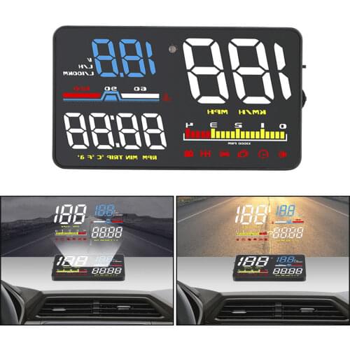 HUD Display Windshield Screen Projector Car Head Up Display Speedometer Digital Security Alarm OBD2 Diagnostic Tool