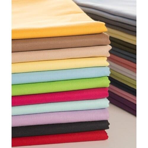 Apparel Sewing Plain Solid Cotton Fabric Handmade DIY Twill Bed Sheet Quilt Cover Red Yellow Blue Green Pink Background Fabric