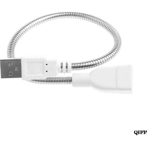 Drop Ship&Wholesale Flexible Metal Hose Power Supply USB Adapter Cable Extension Cord For Lamp Fan APR29