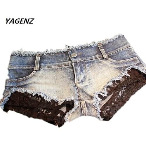 Женские джинсовые шорты QEWSDRFG China At AliExpress