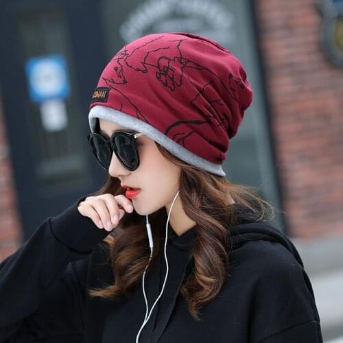 Spring summer breathable Dual use wrap cap roll cap Beanie peaked cap bucket hat beanie cap Bonnet Panama Hat for women
