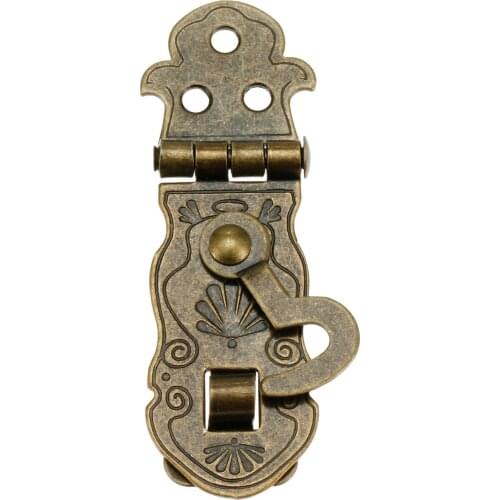 1pc Notebook Lock Antique Bronze Latch Clasp w/screws Box Lock Rectangle Zinc Alloy Vintage Wooden Jewelry Wine Gift Case Decor