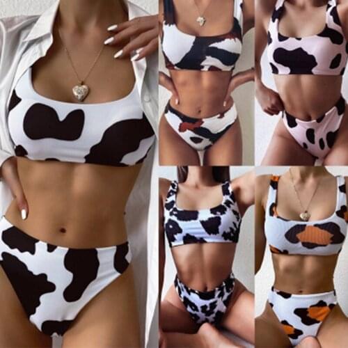 High Waist Bikini Women 2021 New Sexy Swimwear Push Up Swimsuit Bikini Set High Cut Bathing Suit Summer Beach Wear Swimming Suit