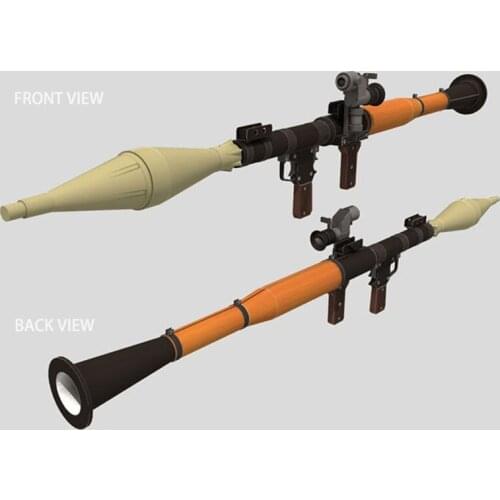 1:1 120cm Rocket Propelled Grenade DIY 3D Paper Card Model Building Sets Construction Toys Educational Toys Military Model