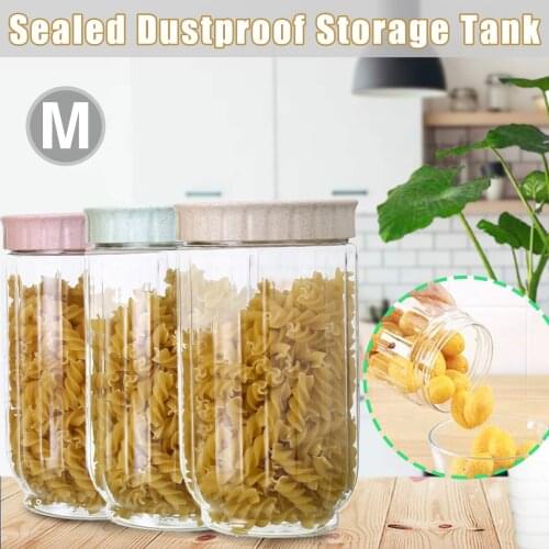 1pc Kitchen Whole Grain Snacks Sealed Jar Plastic Transparent Household Storage Jar Household Kitchen Sealed Storage Bottle