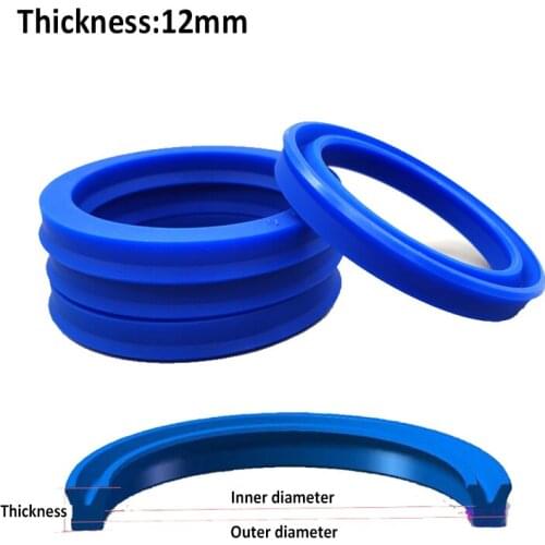 1Pcs Polyurethane Hydraulic Cylinder Oil Sealing Ring UN/UHS/U/Y Type Shaft Hole General Sealing Ring Gasket Thickness 12mm