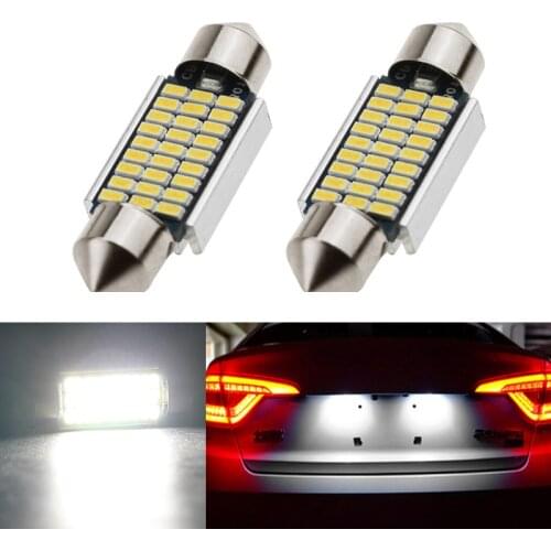 2x LED CANbus Dome Festoon 3014 Error free License Number Plate Light Bulbs For BMW E36 E39 E46 E90 E91 E92 E53 E60 E65 E71