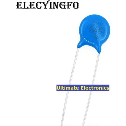 50pcs Varistors 10D330K 33V Varistor Metal voltage dependent resistor