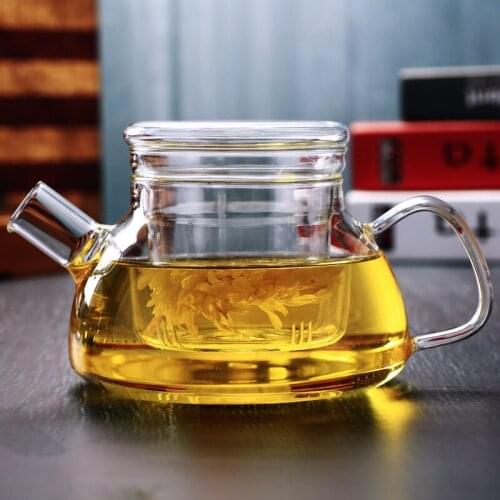 700ml Handmade Heat-Resistant Borosilicate Glass Thick Tea Pot Filter Chinese KungFu Tea Teapot Cup Afternoon Tea Accessory
