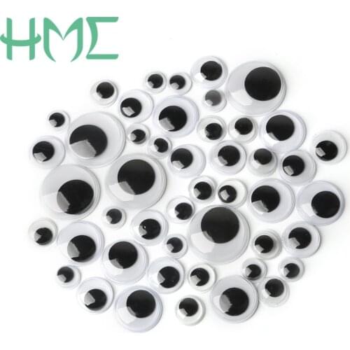 8/10/12/15/20mm 100pcs Random Mixed Not Self-adhesive Eyes DIY For Toys Dolls Googly Wiggly Eyeballs Scrapbooking Accessory
