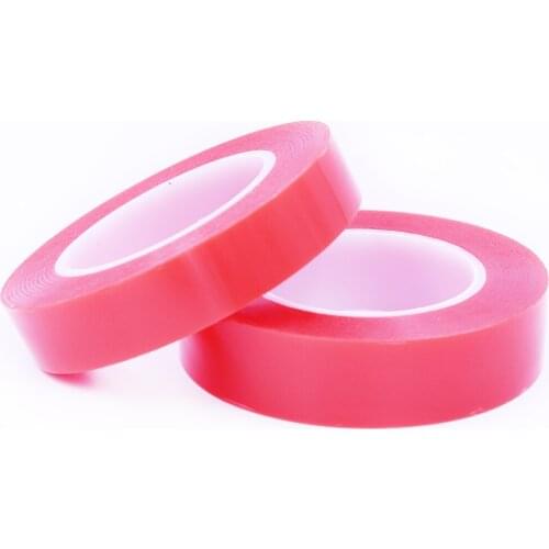 Strong Acrylic Adhesive PET Red Film Clear Double Sided Tape No Trace Length 25M for Phone LCD Screen