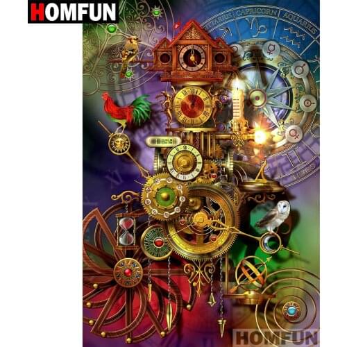 HOMFUN Full Square/Round Drill 5D DIY Diamond Painting "Cartoon machinery" Embroidery Cross Stitch 5D Home Decor Gift A07218