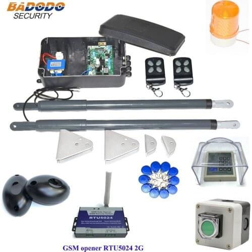 AC220V 2x 200KG force waterproof automatic Dual Arm swing Gate door Opener Operator Motor drive For home door access control