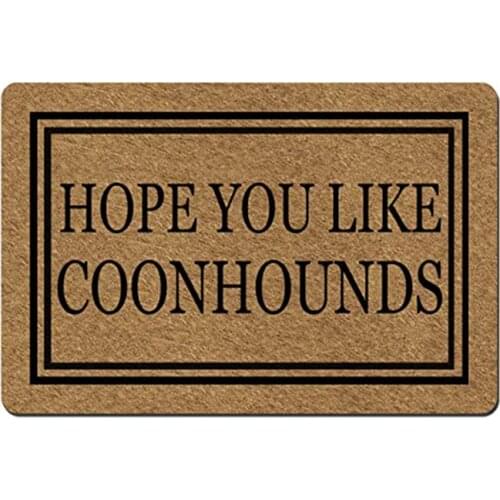 Welcome Mat for Front Door Mats for Entrance Hope You Like Coonhounds Rubber Non Slip Funny Doormat Indoor Outdoor Rug