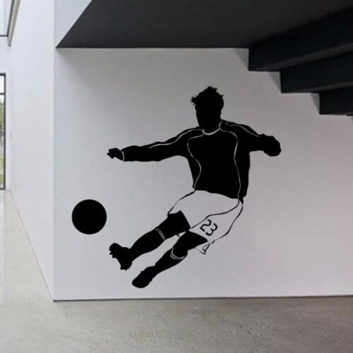 Football Soccer Star Catch The Ball Sketch Fashion Wall Sticker Bedroom Wallpaper Wall Decal Wedding Decor Room Decor