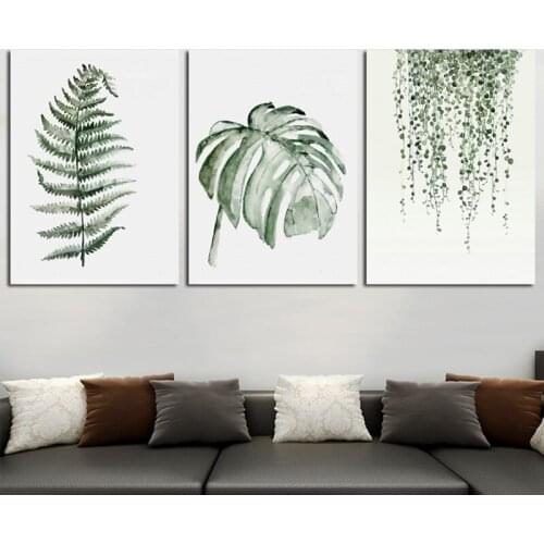 Plant Leave Canvas Painting Home Decoration Cuadros For Living Room Natural Plant Poster And Prints Living Room Pictures