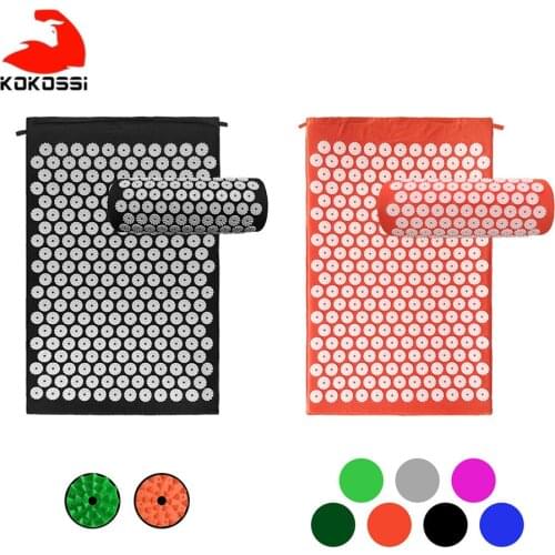 KoKossi Acupressure Massager Mat Cushion Yoga Mat For Body Head Relieve Stress Pain Yoga Pad Muscle Tension Spike Mat Pillow
