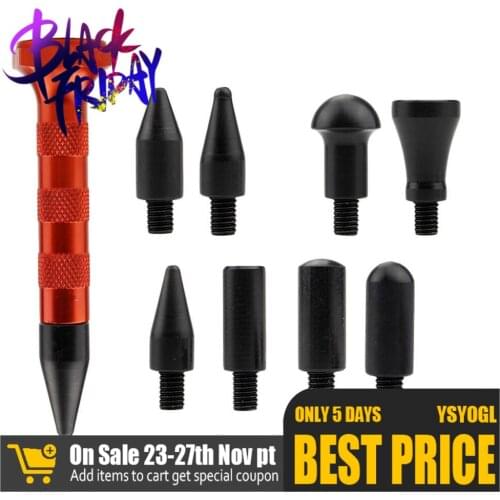 11pcs Auto Car Dent Repair Tool Set POM Head rubber Hammers Repair pen Head Kits for Vehicle Car Body Dent Tools Kit Hand Tools