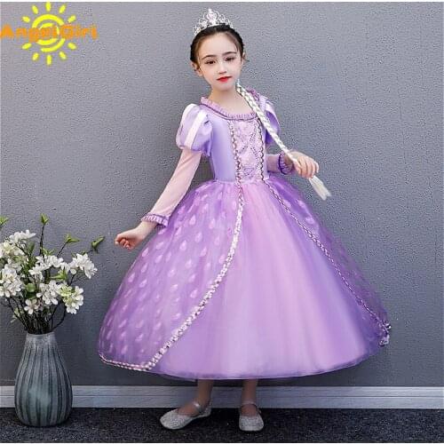 AngelGirl New Summer Autumn Winter Christmas Halloween Xmas Girls Dress Childrens Clothing Kids Princess Dresses Casual Clothes
