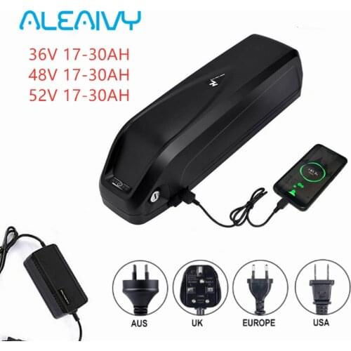 Electric Bike Battery Hailong 18650 Cells Pack 52V 17Ah 48V 36V 12Ah 17Ah 20Ah 30Ah Powerful Bicycle Lithium Battery