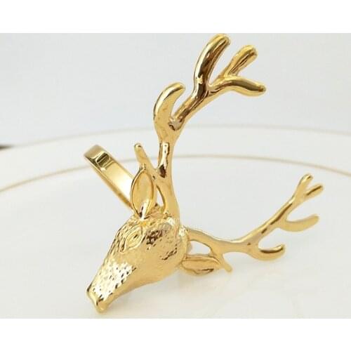 Christmas Theme Reindeer Table Napkin Rings For Wedding Dinner Party Gifts Favor Table Holders