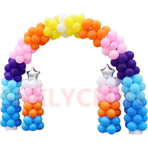 Practical Balloon Arch Kit 2.0-2.2m Tall 2.8-3.0m Wide Adjustable Balloon Stand Set Balloon Clips with Water Fillable Base 50pcs
