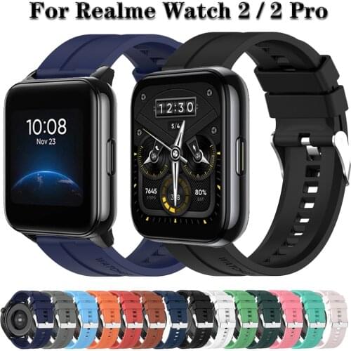For Realme Watch 2 / 2 Pro Strap Quick release Silicone Wristband Bracelet 22mm Watchband correa For Realme Watch S Pro ремешок