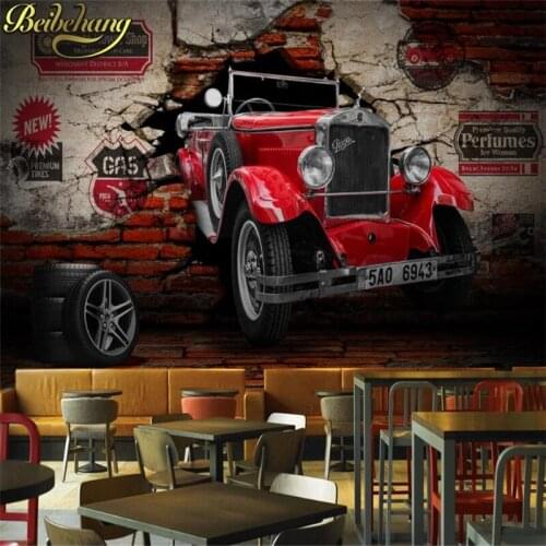 Beibehang retro modern bar ktv decorative background papel de parede 3d flooring mural wallpaper for walls 3 d Brick wall paper