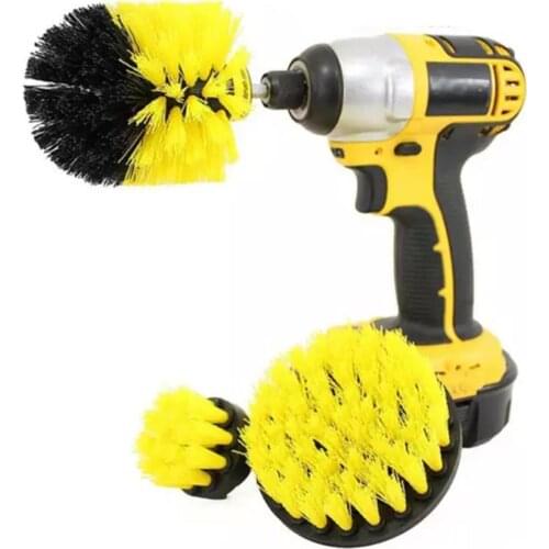 3Pcs/set Power Scrubber Brush Drill Brush Clean Home Bathroom Kitchen Floor Tile Cleaning Scrubber Attachment Drill Brush