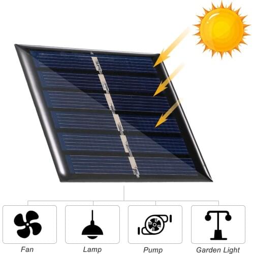 0.3W 3V Mini Solar Panel Polycrystalline Silicon Small Solar Cell DIY Waterproof Camping Portable Power Solar Panel Compatible