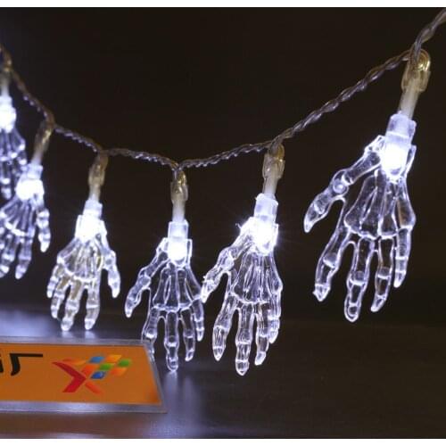 LED String Lights Halloween Ghost Hand For Halloween Outdoor Waterproof Decorations Halloween Indoor Warm White Lamp Decorations