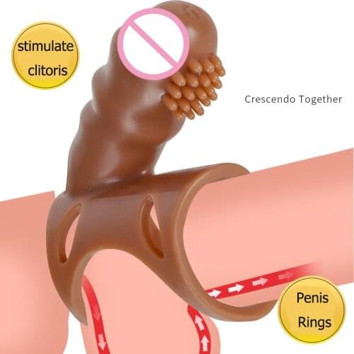 New Vibrating Penis Ring Delay Ejaculation Sex Toys for Men Woman Clitoris Stimulator Cock Rings Penis Enlargement For Couples