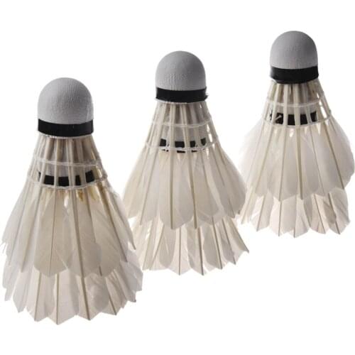 6PCS White Feather Shuttlecocks Badminton