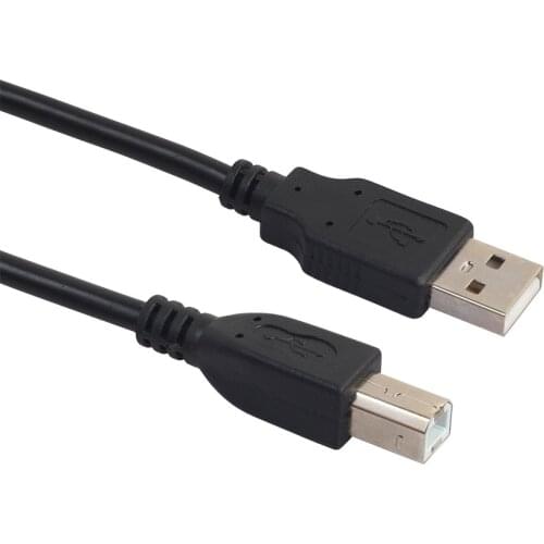 Via Printer Cable SuperSpeed Brand New and High Quality USB 2.0 High Speed Cable Long Printer Lead A To B Black Shielded New