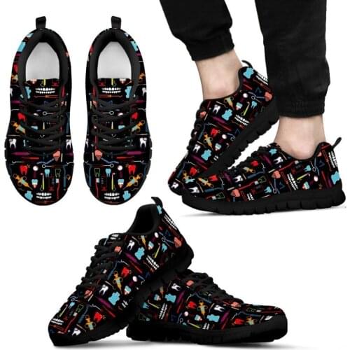 INSTANTARTS Spring Summer Womens Dental Teeth Sneakers Shoes 3D Equipment Dentist Print Teen Girl Mesh Shoes Nurse Shoes Female