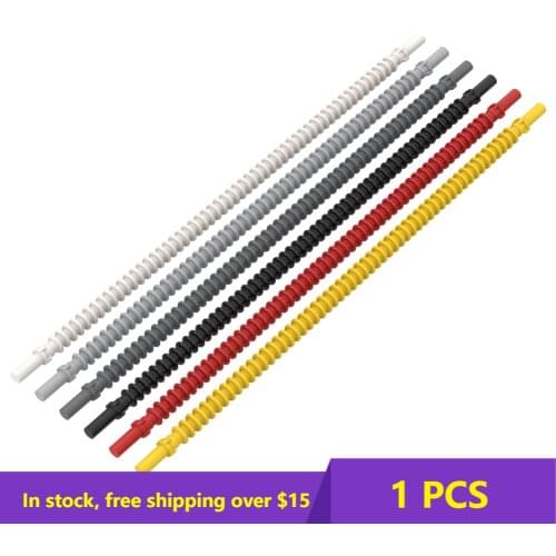 1 PCS MOC Bricks 57539 Two-end thin shaft ribbed soft rod ldd57539 Building Blocks Parts DIY Educational High-Tech Parts Toys