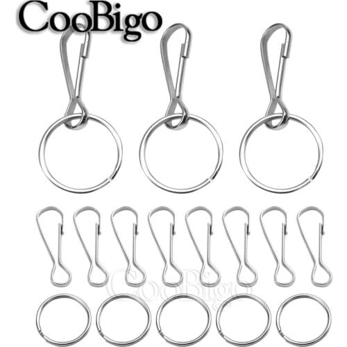 10pcs Key Ring Keychain Split Ring Key fob Metal for Backpack Outdoor Paracord Zipper Pulls Keychains DIY Accessories