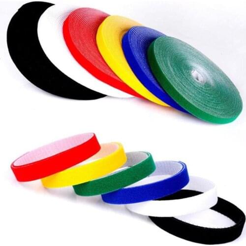 2M Nylon Cable Ties Reusable Velcros Self Adhesive Tape Strong Hooks Loops Strap Wire Releasable Magnetic Tape DIY Accessories