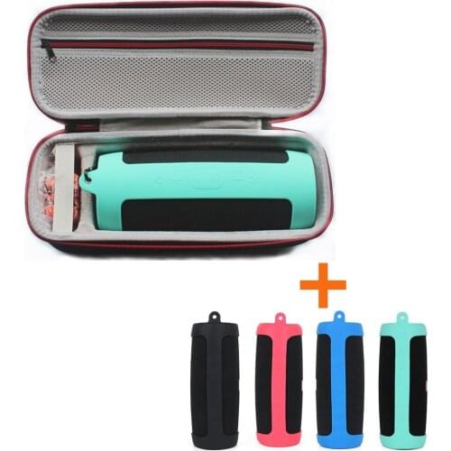 2019 Newest 2 in 1 EVA Hard Travel Bag+ Soft Silicone Case Cover for JBL Charge 4 Bluetooth Speaker For JBL Charge4 Column