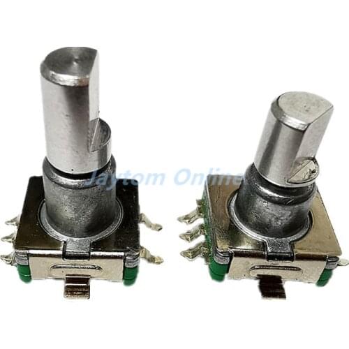 5pcs Rotary Encoder Code Switch EC11 30 Position With Push Button Switch SMD 5pin Handle Length 12.5mm 17mm Half Shaft