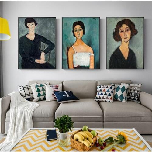 Amedeo Modigliani Christina Canvas Paintings On The Wall Art Posters And Prints Portrait of the Woman Art Pictures Home Decor