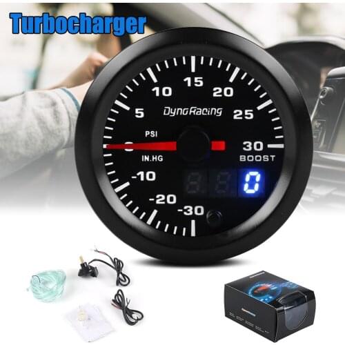 Car Turbocharger 3 Digits Display Auto Modification 12V 52mm Pointer Universal Racing Car Styling