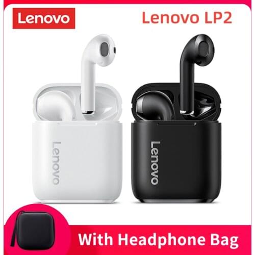 Lenovo LP2 Wirless Bluetooth 5.0 Earphones Stereo Bass Touch Control Wireless Headphone Sports Earbuds Waterproof Headset Mic