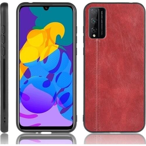 For Honor Play 4T Pro Case 6.3 inch Suture Soft Edge PU Leather Hard Phone Cover For Huawei Honor Play 4T Pro Case