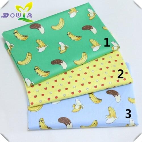 Nursery school students bedding cloth full cotton cartoon fruit banana apple printing baby pure cotton twill fabric